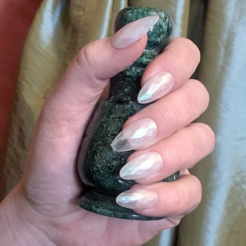 Faceted Crystal Nail Design